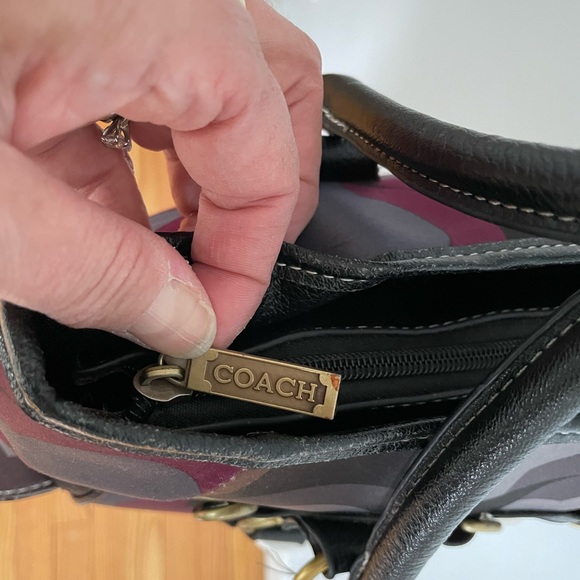 Gorgeous Purple Plum Sofia Madison Y2K coach Bag Signature Retro Vibe Polka Dot - Picture 4 of 12